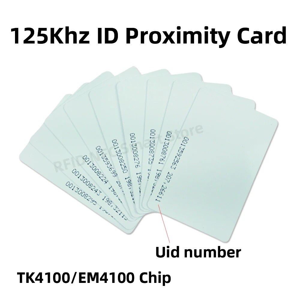 RFID 125Khz ID TK4100  ī, 0.8mm Ʈ ׼ ,  EM4100 Ĩ ī, 50  100 /Ʈ